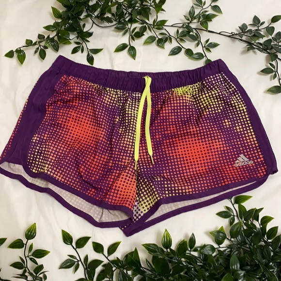 Purple Adidas lined activewear shorts - Picture 1 of 4
